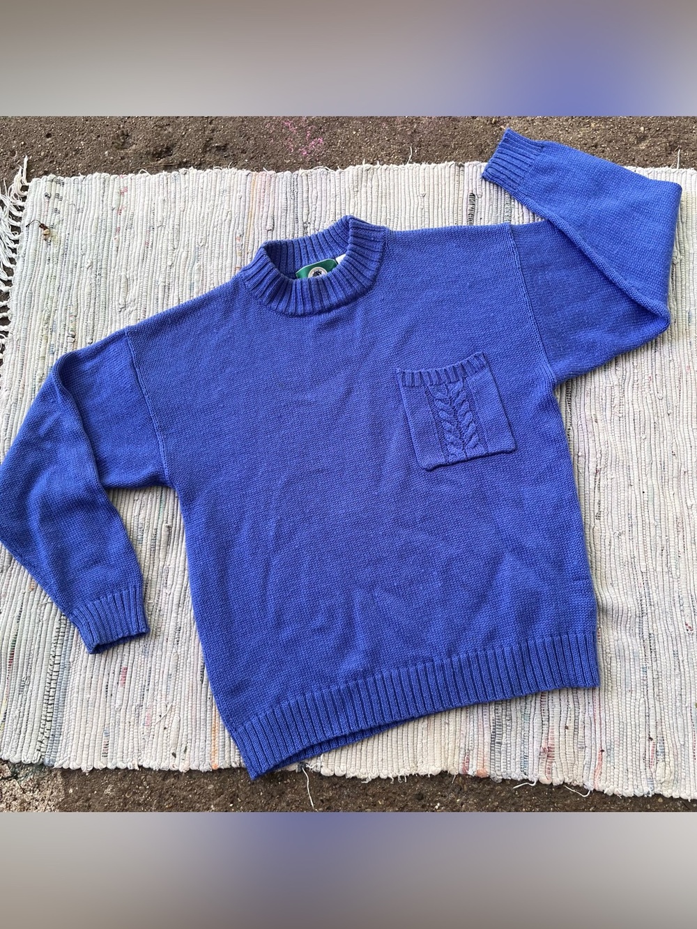 Vintage Oversized Wool Mock Neck Sweater